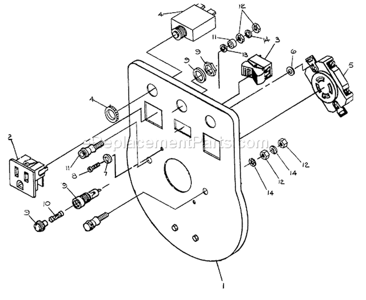 Page B Diagram and Parts List for 8709-0  Briggs and Stratton Generator